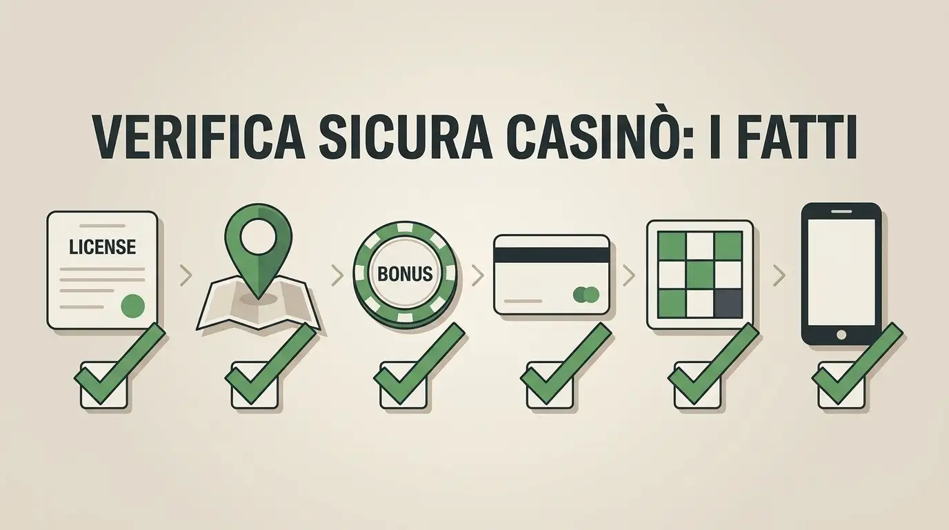 Checklist illustrata dei punti da verificare prima di valutare Lucky Vibe in Italia